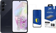 Samsung Galaxy A35 5G 6/128GB Czarny (SM-A356BZKBEUE) + 3MK FlexibleGlass