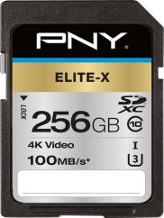 PNY Elite-X SDXC 256 GB Class 10 UHS-I/U3  (P-SD256U3100EX-GE)