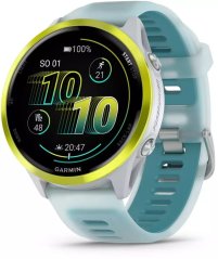 Garmin Forerunner 570 (47mm), Amp Yellow, Translucent Whitestone, Turqoise Band