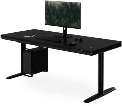 Jan Nowak Elektryczne sit-stand z zásuvoką i ładowarką bezprzewodową Qi čierne, 1600 mm: ELLIS (5907367514797)