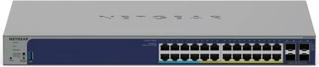 NETGEAR NETGEAR Smart GS728TXUP - V3 - Switch - L3 Lite - Smart - 24 x 10/100/1000 (PoE++) + 4 x 10 Gigabit SFP+ - Desktop, an Rack montierbar - PoE++