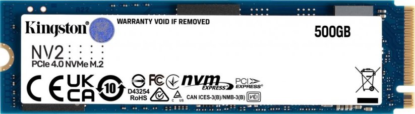 Kingston NV2 500GB M.2 2280 PCI-E x4 Gen4 NVMe (SNV2S/500G)