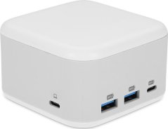 LMP PowerDock - USB-C GaN Power Adapter & 5-Port USB-C Dock - White