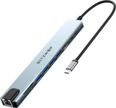 Blitzwolf Stacja dokująca Blitzwolf BW-TH5 10w1 USB-C (strieborný)