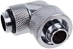 Alphacool Adapter kątowy 90°, obrotowy, 1/4" - 16/10mm, chróm (17237)