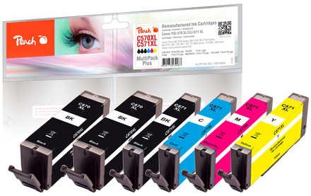 Peach Peach Patrone Canon PGI-570XL/ CLI-571XL MultiPack Plus remanufactured