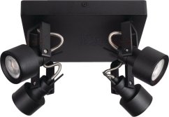 Kanlux Oprawa ścienno-na strop reflektory 4xGU10 10W Kanlux SONDA 34928 Čierny, metal