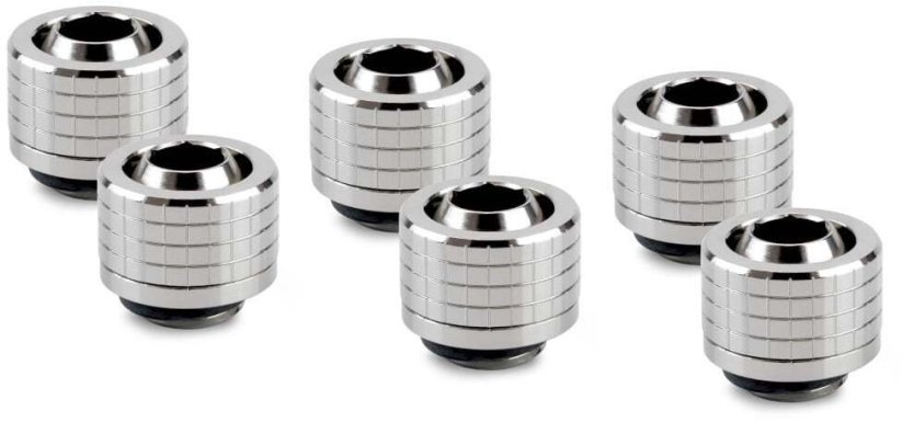 Thermal Grizzly DeltaMate Złączka kompresyjna, mosadz - Gloss Nickel, ST13, Opakowanie 6 sztuk (TG-DM-FIT-6317)