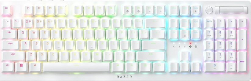 Razer Razer Optical Gaming Keyboard Deathstalker V2 Pro RGB LED light, US, Wireless, White, Purple Switch