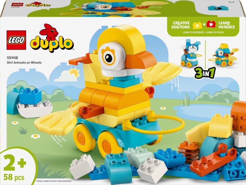 LEGO Duplo 3 w 1 Zwierzątka na kółkach (10448)