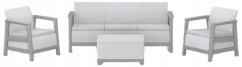 Keter Sada mebli záhradných Scandi Linea 3 Seater Set jasnoSivý/tmavoSivý stalowy (8711245162461)