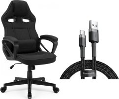 SENSE7 Knight - materiałowy, czarny + kabel usb