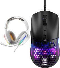 Glorious GHS Eternal RGB White + Mysz Glorious Model O Eternal (GLO-OE-W-BLK)