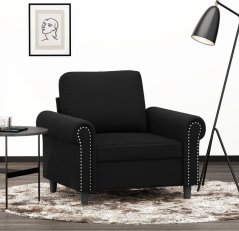 vidaXL Fotel, Čierny, 60 cm, obity aksamitem Lumarko!