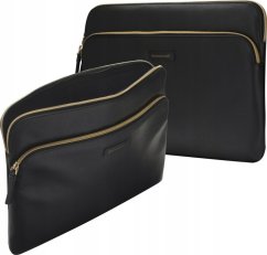 dbramante Paris+ Pebbled full-grain leather sleeve for MacBook Pro 14'' and 14'' Notebook - Night Black