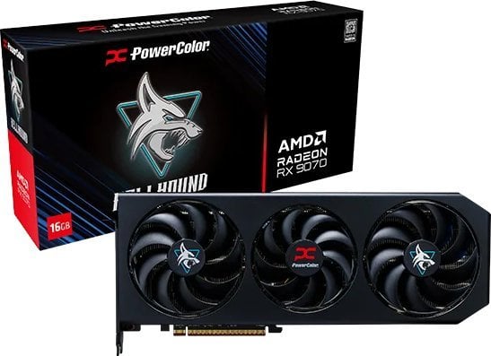 POWERCOLOR Hellhound Radeon RX 9070 16GB GDDR6 (RX9070 16G-L/OC)