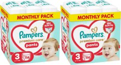 Pampers Pieluchomajtki Premium Care 3 6-11 kg, 114 szt. x2