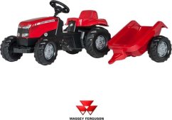 Rolly Toys Traktor na pedále Massey Ferguson z przyczepką