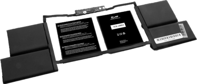 LMP Battery MB Pro 16" Thunderbolt 3 (USB-C), A2113, 11/19 to 10/21, MacBookPro16,1, MacBookPro16,4, built-in, Li-Ion Polymer, 11.36V, 98Wh