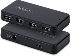 StarTech STARTECH.COM 4-Port USB-A Hub 5Gbps zasilanie własne 2-in-1 USB-C & USB-A Hostkabel 1x BC 1.2 Ladeport w tym 24W adapter sieťový