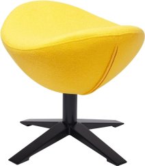 King Home Podnóżek EGG SZEROKI BLACK żółty