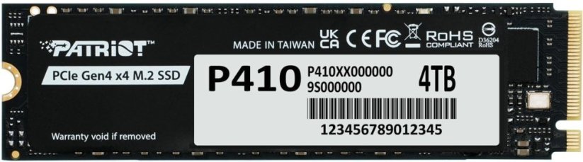 Patriot P410 4TB PCIe Gen 4 x4 M.2 SSD