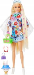 Mattel Extra Moda - Komplet w kwiatki/Blond vlasy (GRN27/HDJ45)