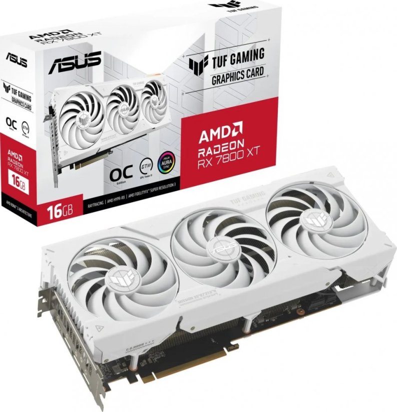 Asus TUF Gaming Radeon RX 7800 XT OC White 16GB GDDR6 (TUF-RX7800XT-O16G-WHITE-GAMING)