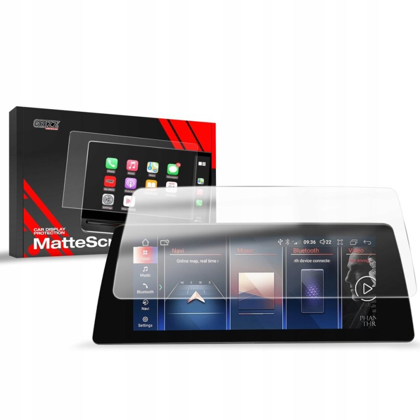 GrizzGlass Folia matná GrizzGlass CarDisplay Protection do radia samochodowego Android BMW 4 F32 F33 F36 10,25" 2013-2021