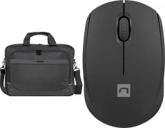 Natec Torba Natec Kudu czarna 15.6" (NTO-2238) + Mysz Stork (NMY-2000)
