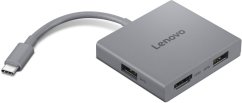 Lenovo LENOVO USB-C 4 in 1 travel hub Gen2 Čierny