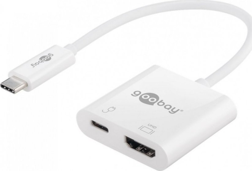 Goobay USB-C - HDMI + USB-C Biely  (62110)