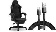 SENSE7 DEVON alcantara black + kabel usb
