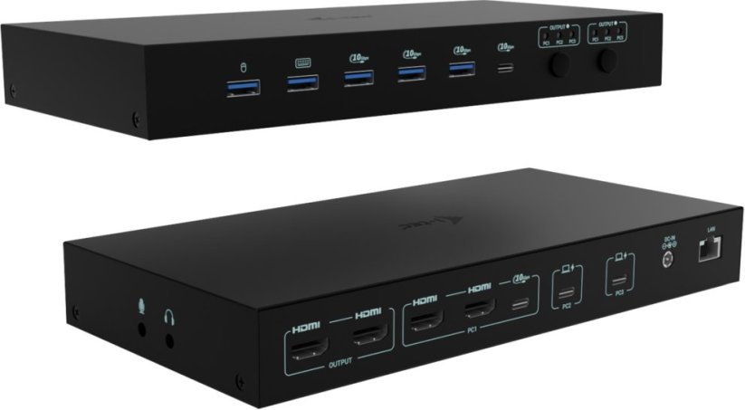 I-TEC USB-C KVM Dock PRO dla trzech hostów (C31KVMDOCKPDPRO)