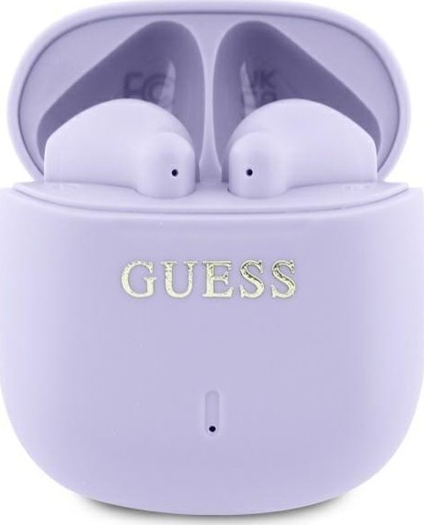 Guess Bluetooth headphones GUTWSJ14ESGU TWS + docking station purple/purple Printed Classic Logo
