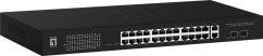 LevelOne LevelOne Switch 24x GE GEP-2841      2xGSFP 19" 370W 24xPoE+