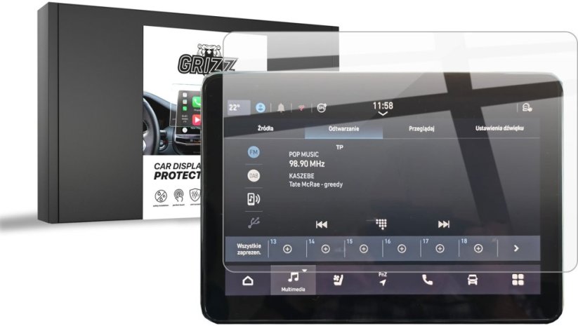 GrizzGlass Folia ceramiczna GrizzGlass CarDisplay Protection do Opel Movano 10" 2024