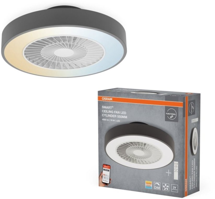 Osram Smart LED fan lamp OSRAM SMART WIFI, 76W, 3000-6500K 2300lm, with remote control