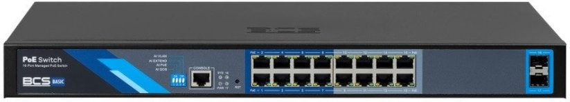 BCS 16 portowy switch PoE zarządzalny BCS-B-SP16G-2SFP-M