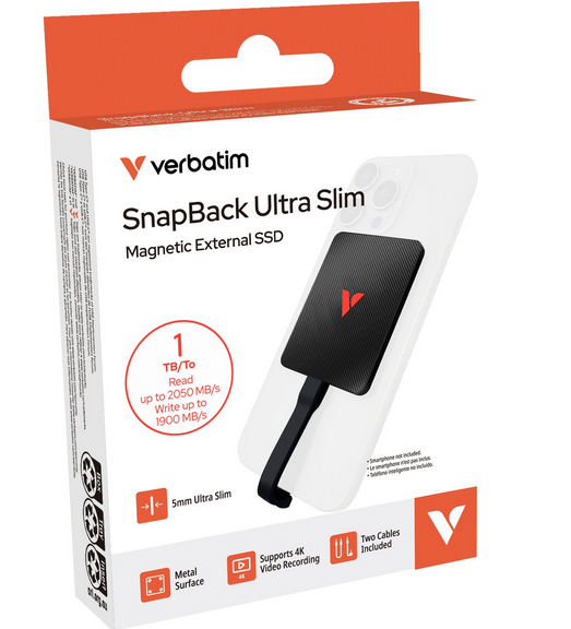 Verbatim SSD 1TB SnapBack Ultra Slim SSD 1TB black