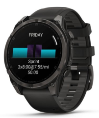 Garmin Fenix 8 AMOLED 47 mm, Sapphire Carbon Gray DLC Titanium Black