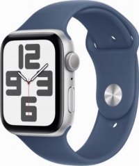 Apple Watch SE Gen.2 GPS 44mm Silver Alu Sport S/M Modrý (MXEQ3)