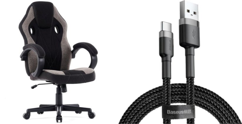 SENSE7 Prism materiałowy czarno-szary + kabel usb