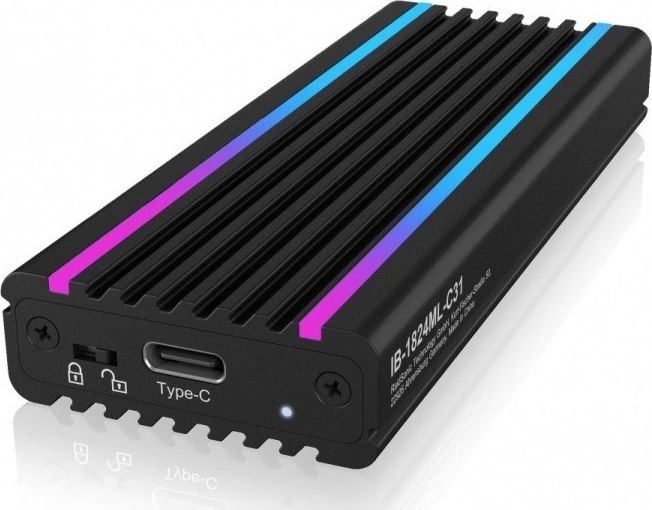 Icy Box USB-C 3.2 Gen 2 - M.2 NVMe SSD RGB (IB-1824ML-C31)