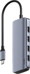 Cudy Cudy UH500 huby i koncentratory USB 3.2 Gen 1 (3.1 Gen 1) Type-C 5000 Mbit/s Sivý, strieborný