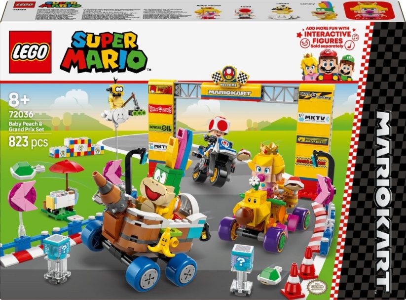 LEGO Super Mario Mario Kart™ – Zestaw Baby Peach i Grand Prix (72036)