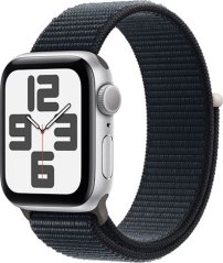 Apple Watch SE 2023 GPS 40mm Silver Alu Sport Loop Čierny  (MREC03SE/A)