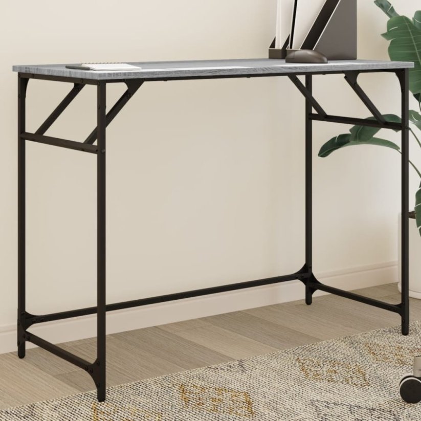 vidaXL vidaXL Biurko, Sivý dub sonoma, 100x45x76 cm, materiał drevopochodny