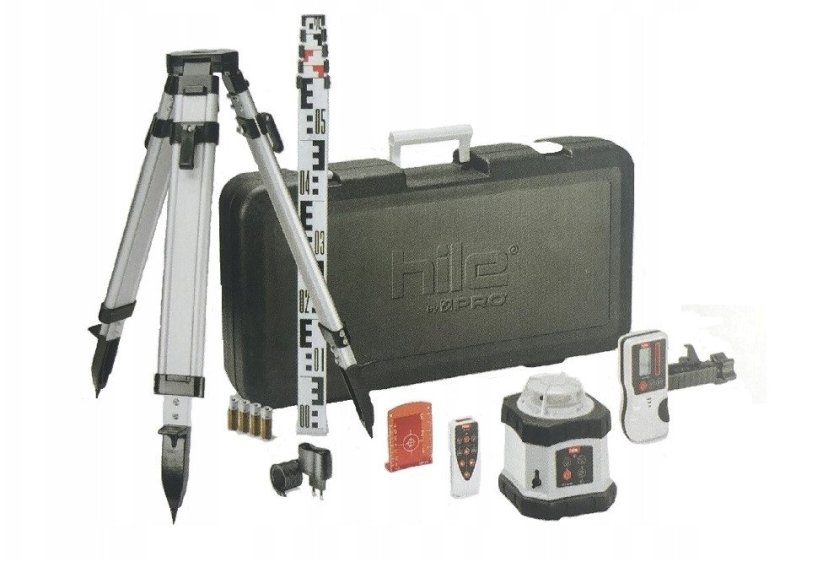 PRO Rotačný laser ROTACYJNY HILE D400 + STATYW + ŁATA