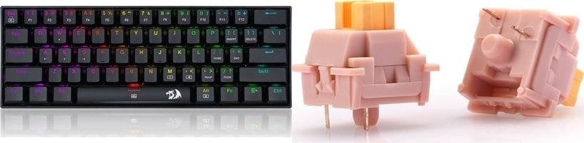 Redragon Redragon K630 DragonBorn Outemu Red (RED-K630RGB) + A113 QL Bullet Keycaps (A113QL)